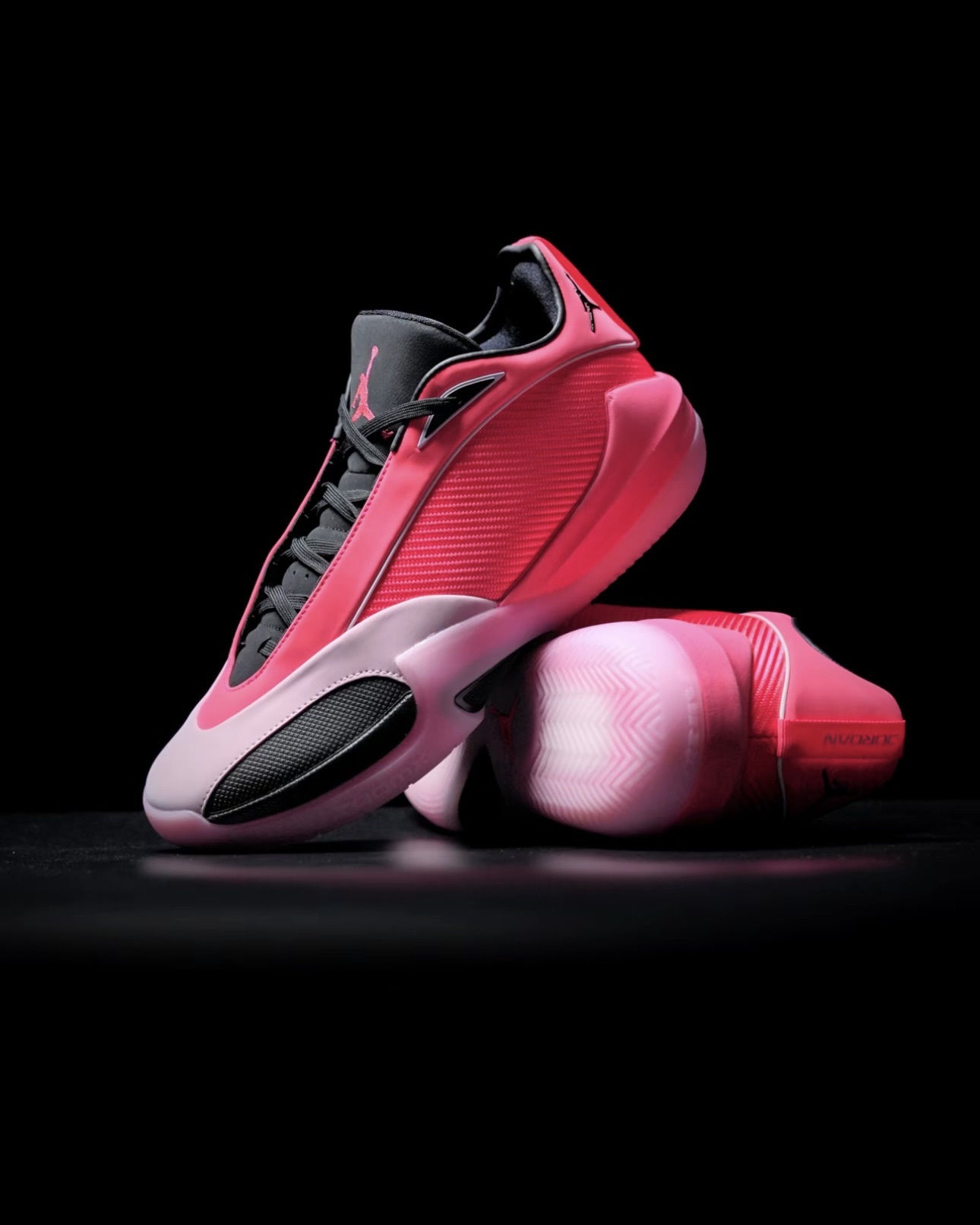 男鞋 NIKE JORDAN TRIANGLE PF 'Hyper Pink' 黑桃紅 氣墊 緩震 碳纖維 運動 籃球鞋【IO0424-600】