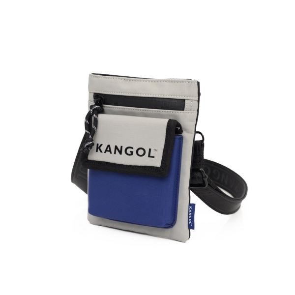 KANGOL 小方包 側背包 灰藍 小側包 包包 6255170611