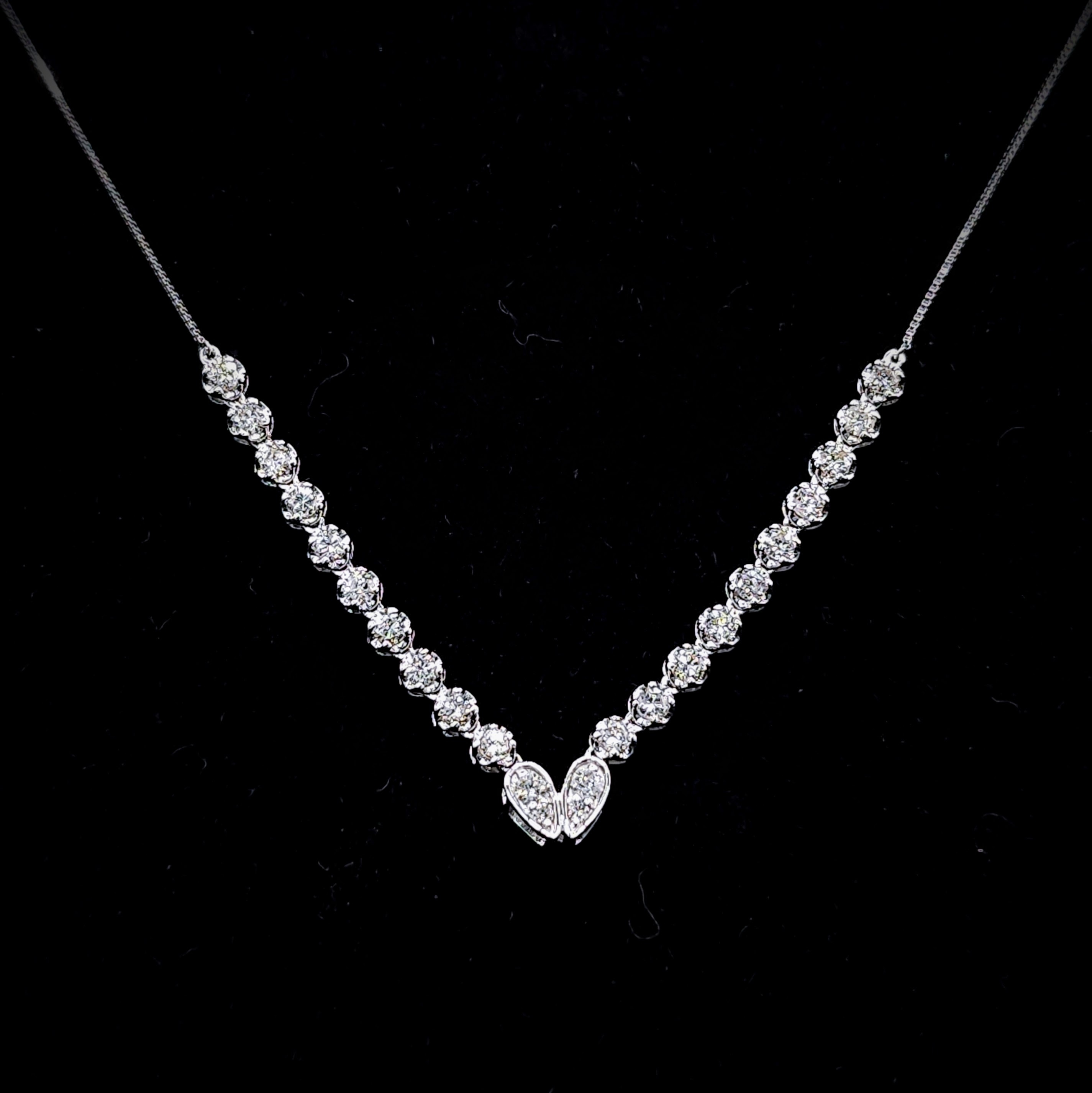 18K White Gold 1.50ct Diamond Pendant