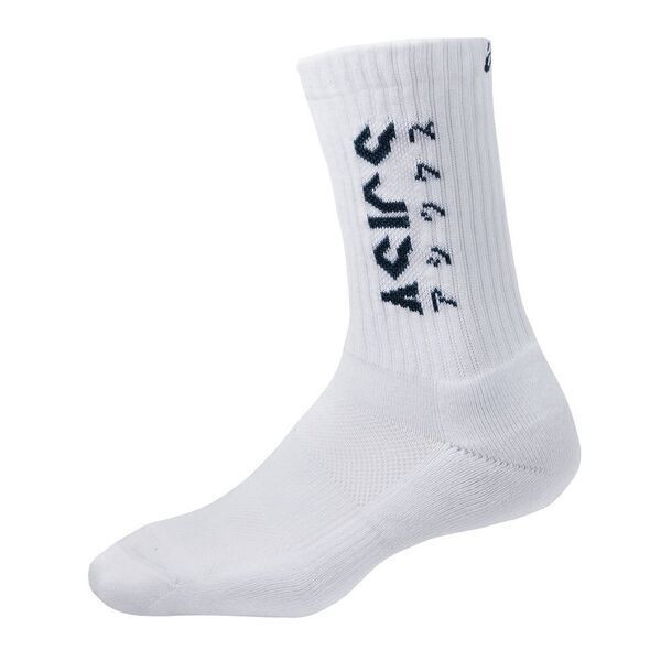 Asics 亞瑟士 3033C335-101 中筒襪 運動襪 中性款 訓練 透氣 白