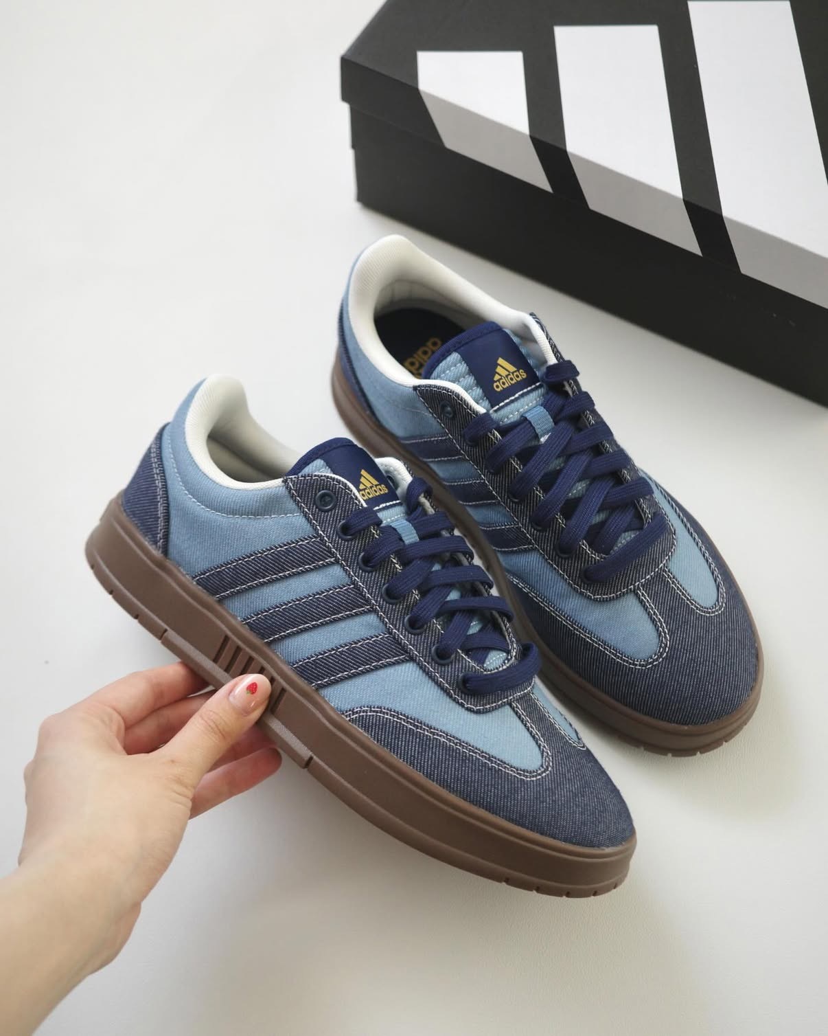 ADIDAS GRADAS 2.0 丹寧藍 拼接 外縫線 焦糖底 大地色 男女鞋 KI5026 / 調貨