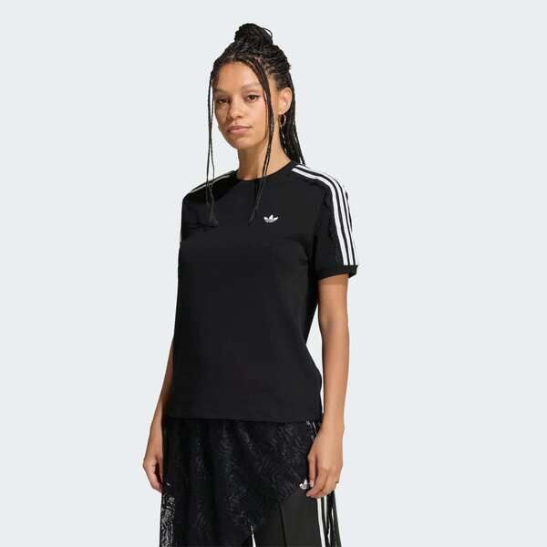 Adidas 愛迪達 Lace 3s Tee LG4263 女 T恤 運動上衣 休閒短袖 黑 亞版