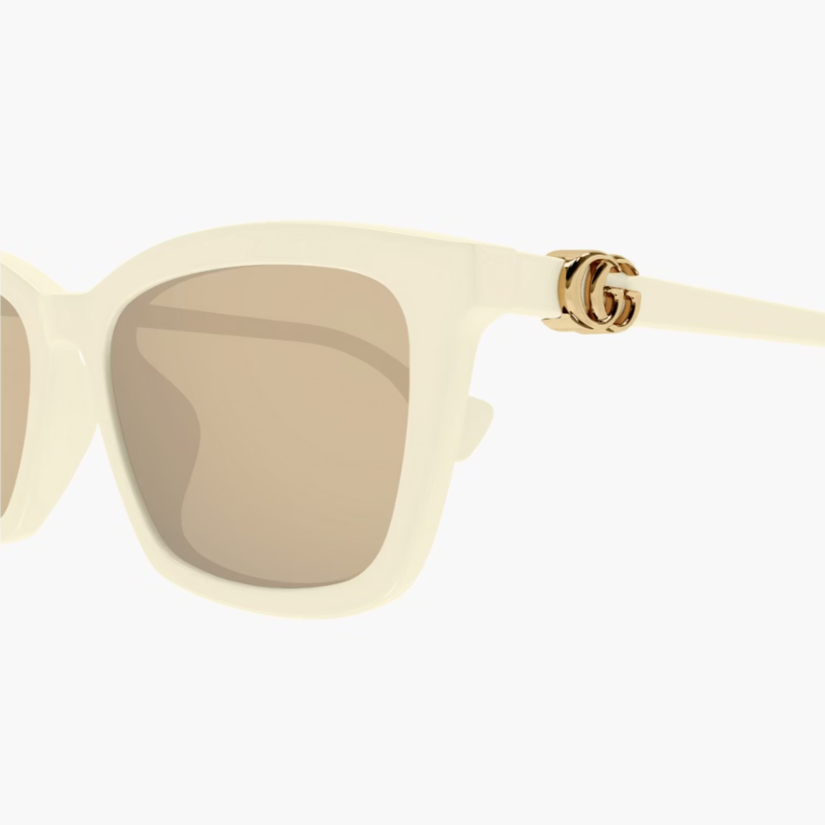 C14 Gucci GG1596SK-002 奶油象牙白貓眼方框太陽鏡
