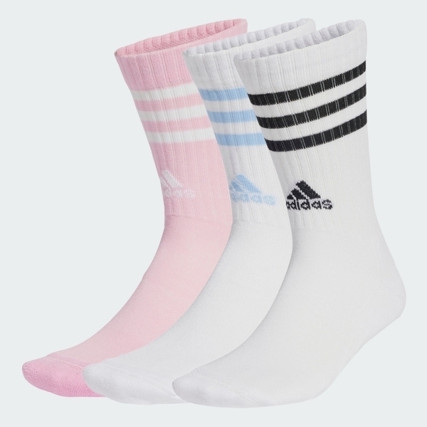 Adidas 3s C Spw Crw 3p JG5853 男女 中筒襪 運動襪 3 雙入 白粉藍