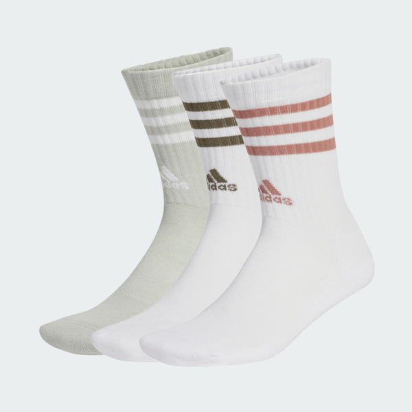 Adidas 3s C Spw Crw 3p JG5854 男女 中筒襪 運動 訓練 休閒 足弓支撐 3雙入 白綠