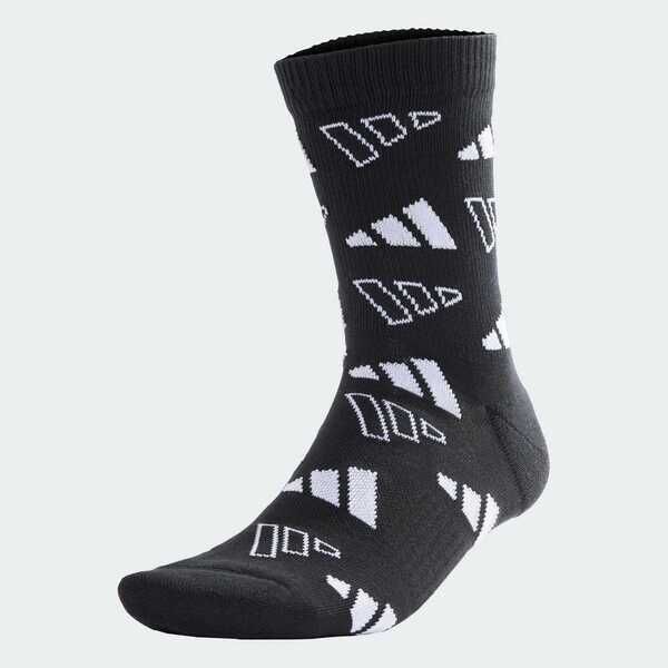 Adidas 愛迪達 Monogram Sck 1p JN6530 中筒襪 單雙入 黑白 logo 足弓支撐