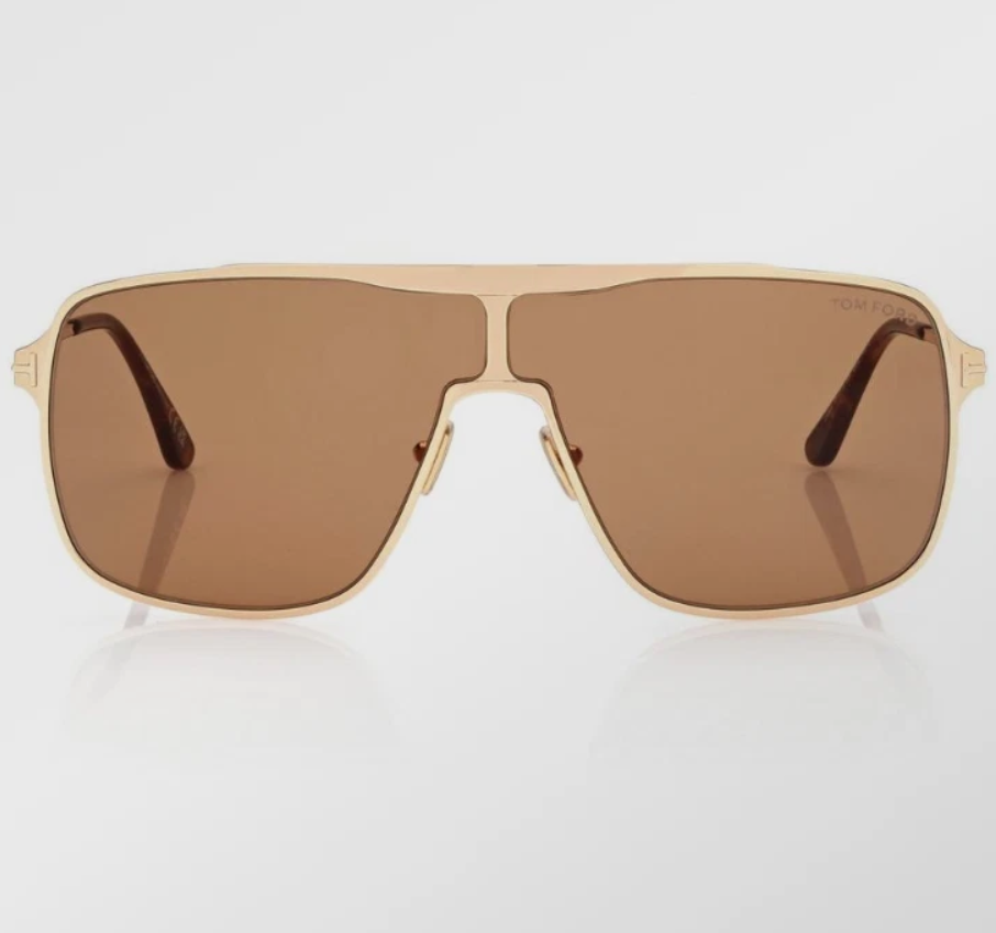 C17 Tom Ford FT1173-6930 ZAPPA 亮深金大盾型飛行員太陽鏡