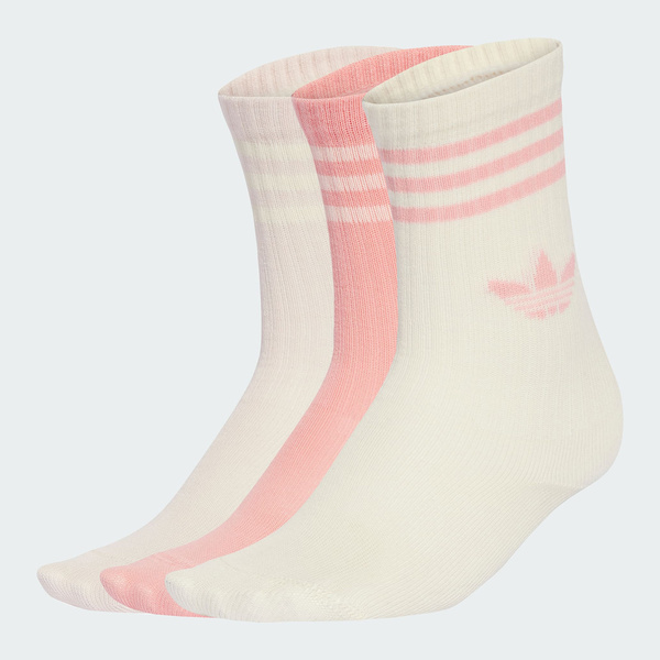 Adidas 愛迪達 Crew Sock 3p JJ1990 中筒襪 運動襪 3雙入 米 粉紅