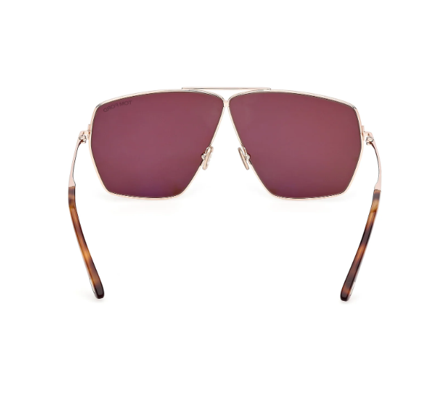 C18 Tom Ford FT1185-6728 STELLA 玫瑰金大盾形飛行員太陽鏡
