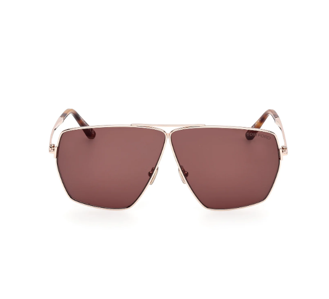 C18 Tom Ford FT1185-6728 STELLA 玫瑰金大盾形飛行員太陽鏡