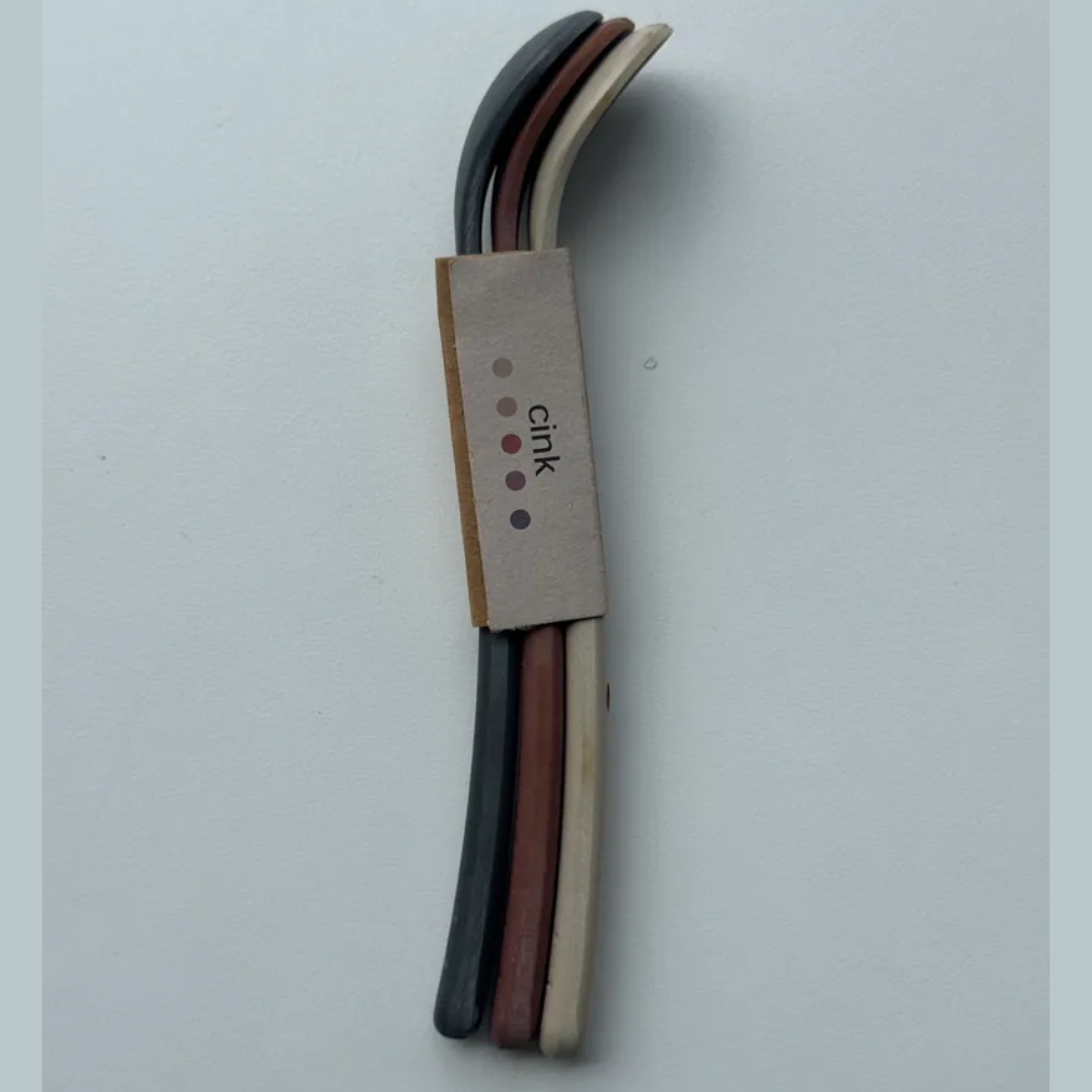 [福利品] Cink 餵食湯匙三入組 (泛黃)