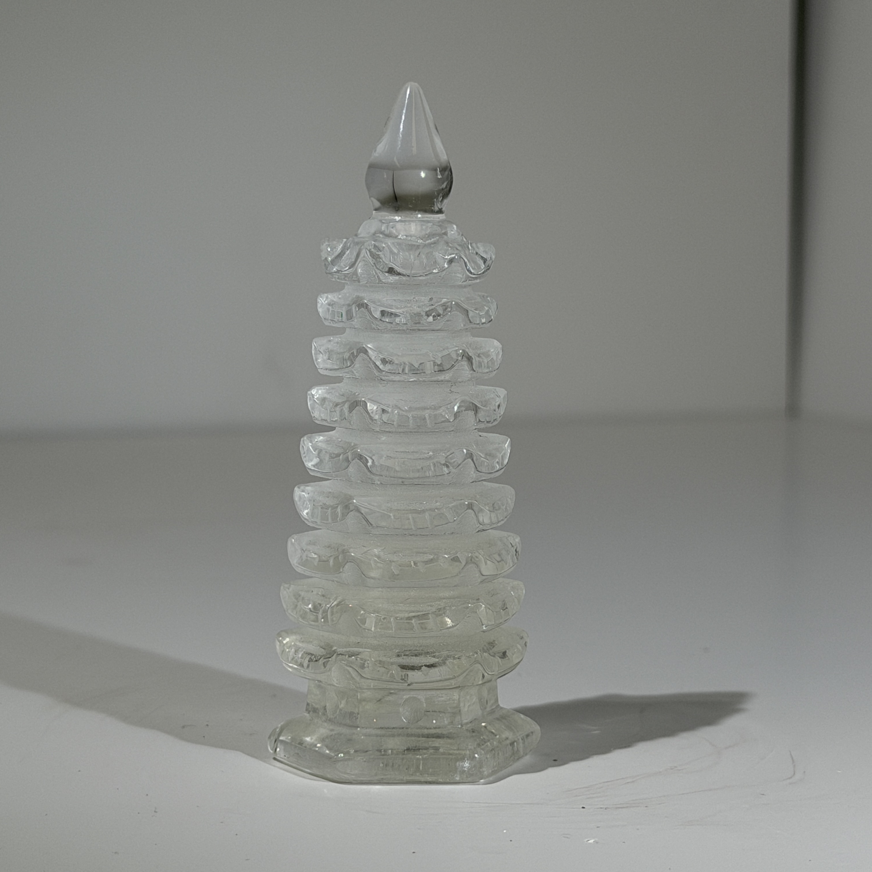 白水晶文昌塔 9.3cm WQ1684