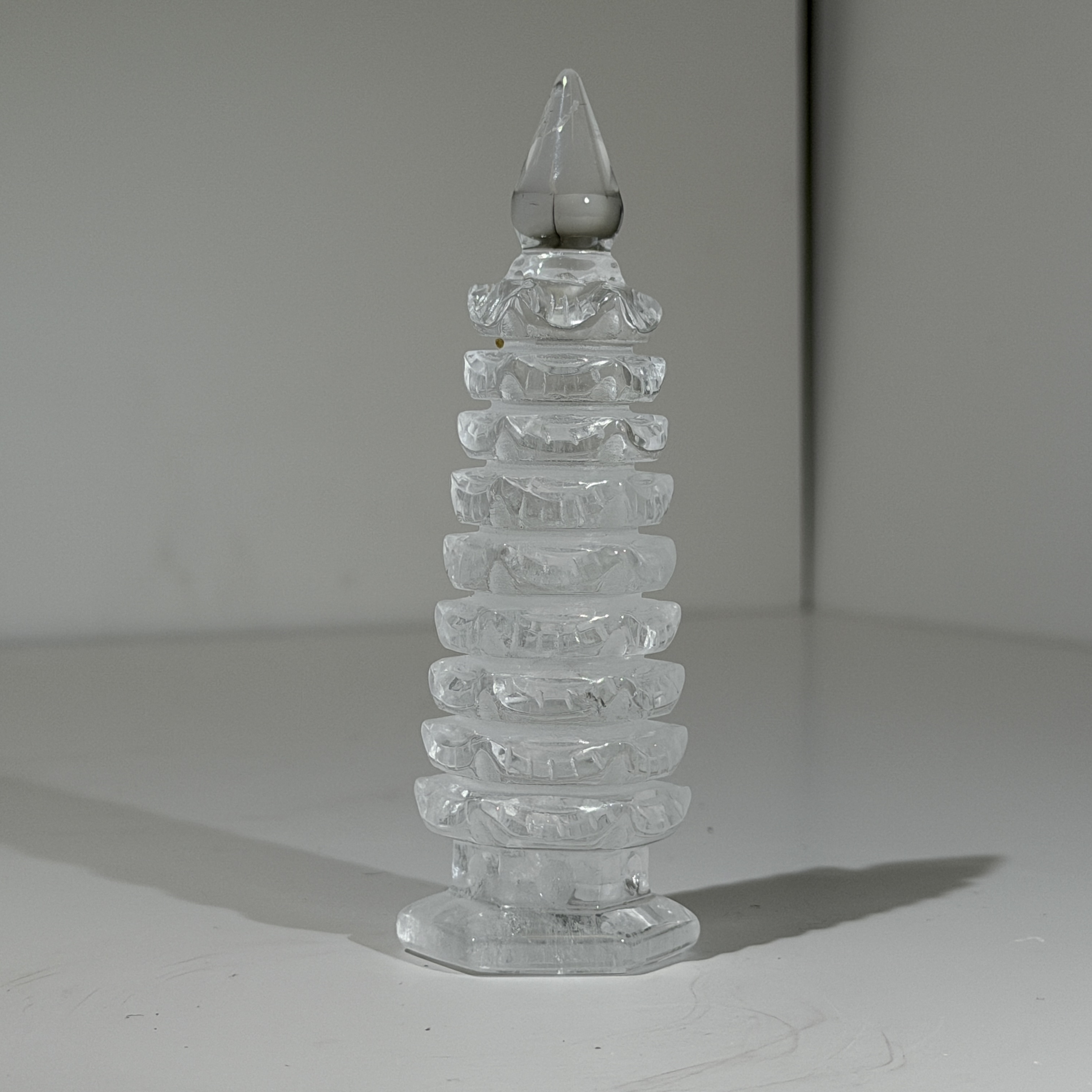 白水晶文昌塔 11.3cm WQ1687