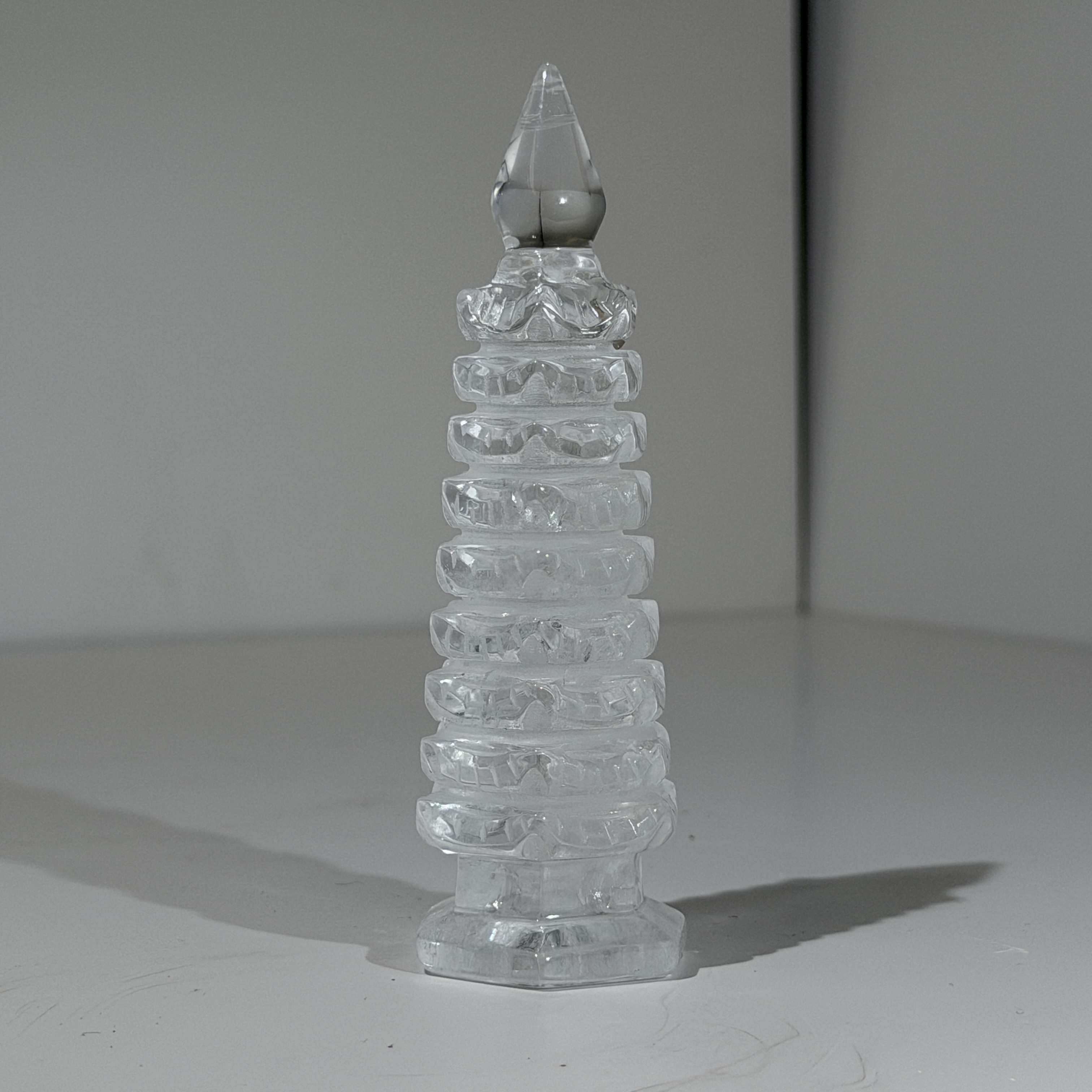白水晶文昌塔 11.3cm WQ1687