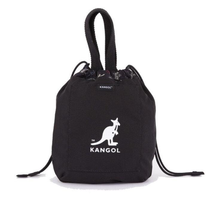 KANGOL 水桶包 側背包 黑 塗鴉 雙面 手提包 包包 6322170120