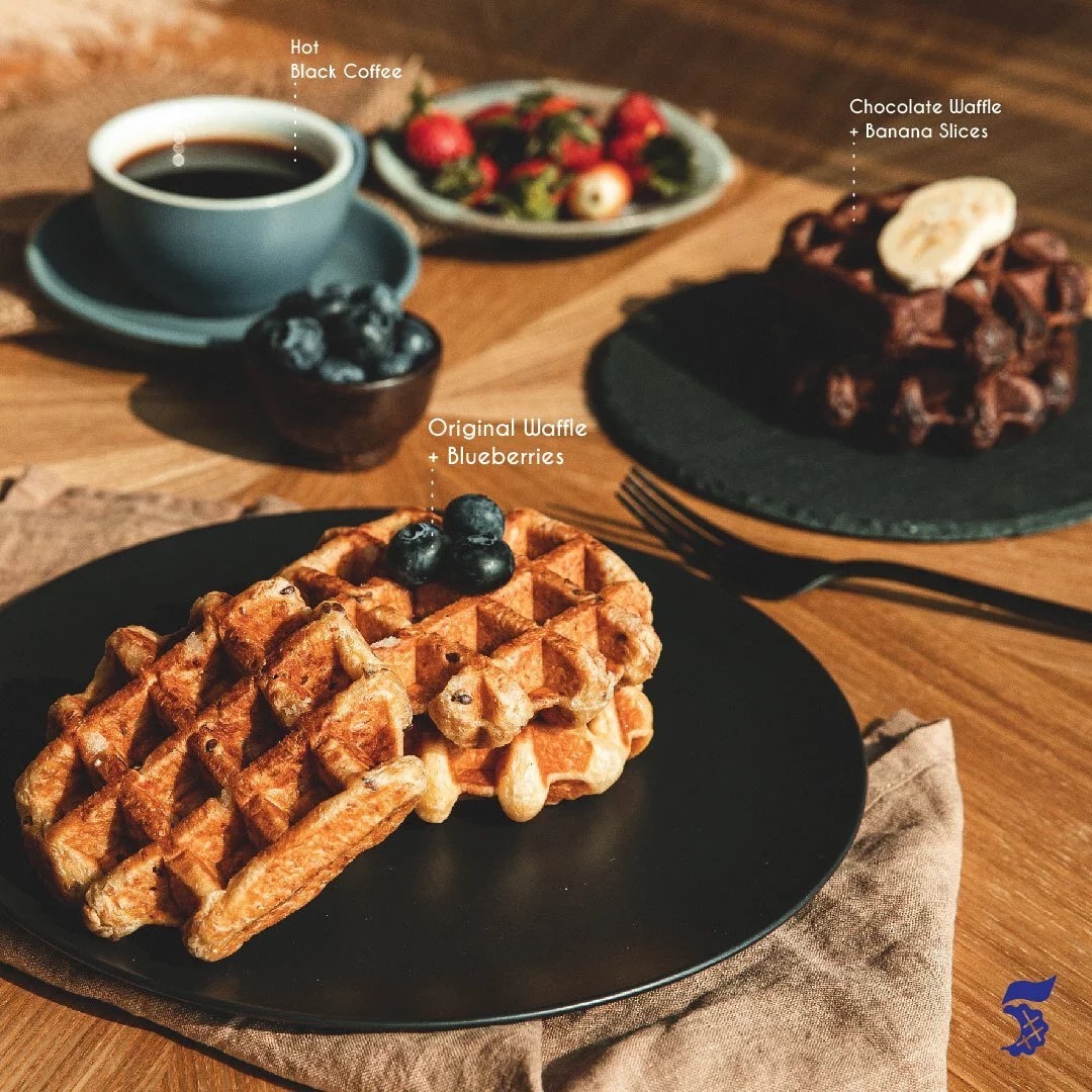 Belgian Liege waffle untuk minum petang keluarga di Malaysia