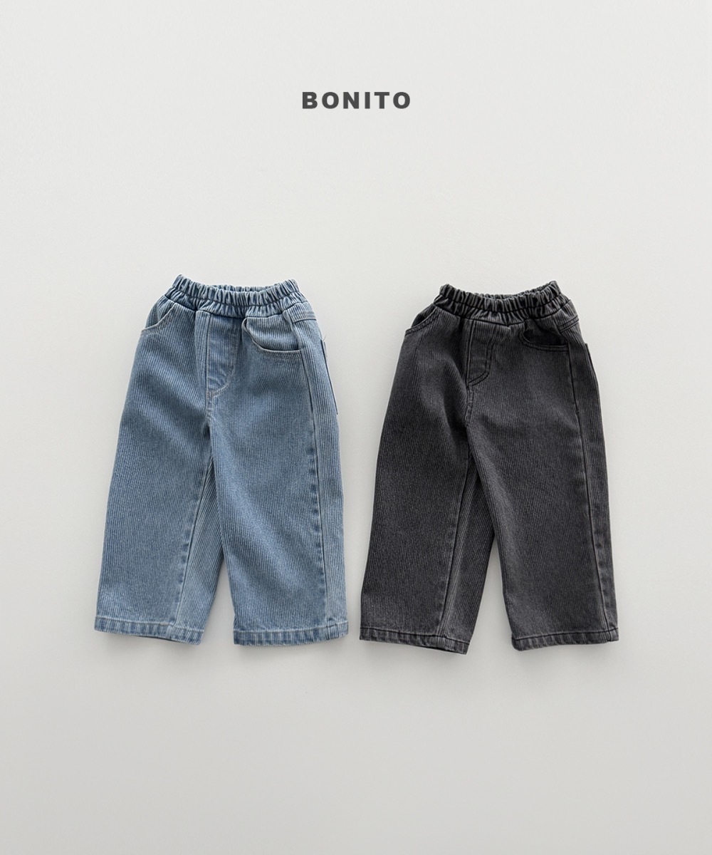 Bonito 復古直紋丹寧牛仔褲 / 2色