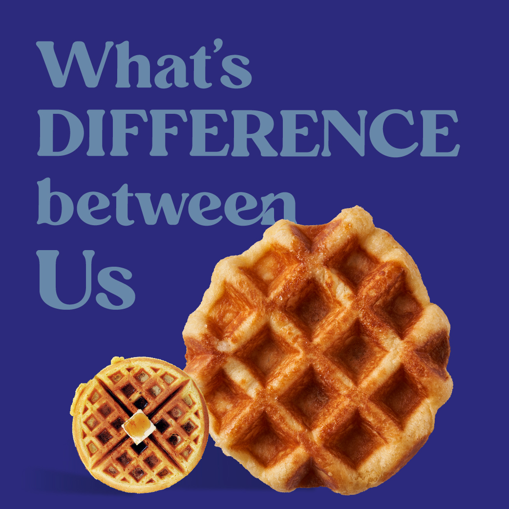 Belgian Liege waffle vs American waffle comparison