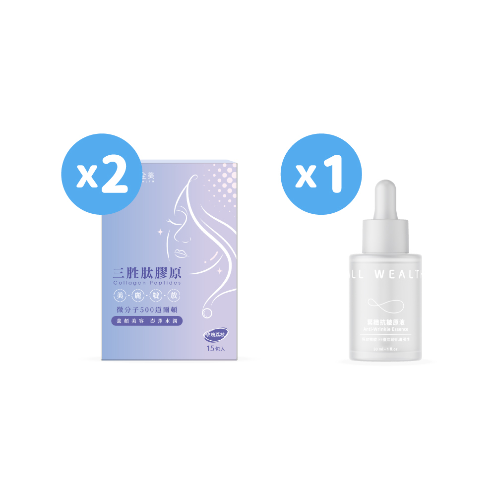 【雙效2+1】 三胜肽膠原2盒+緊緻抗皺原液1盒