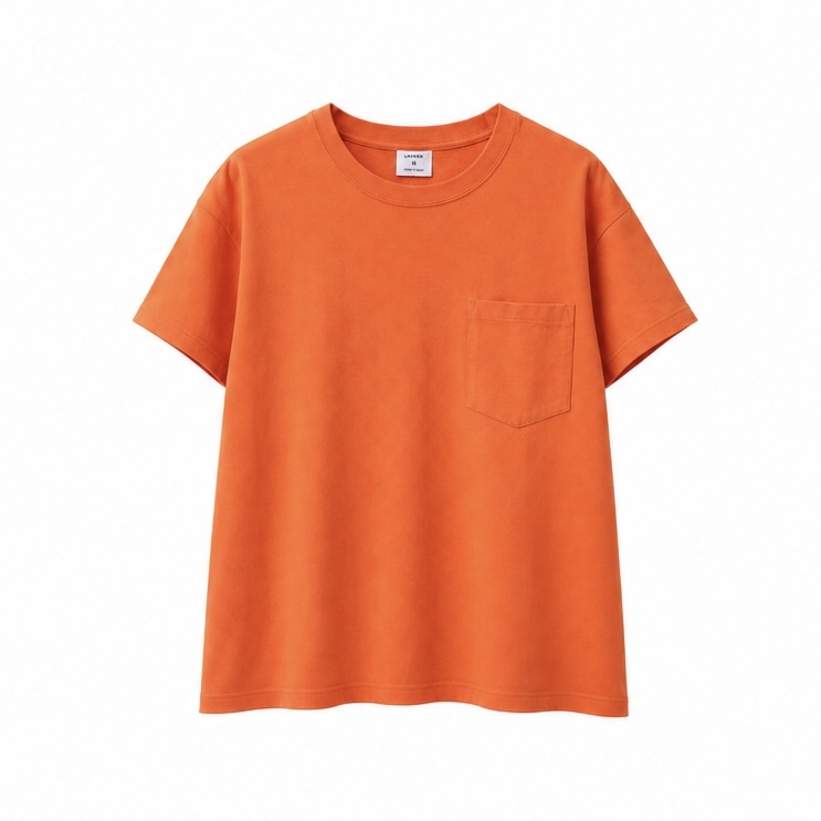 口袋素棉T-shirt