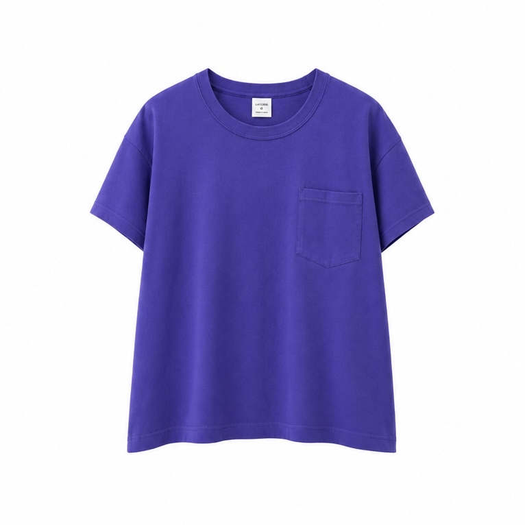 口袋素棉T-shirt