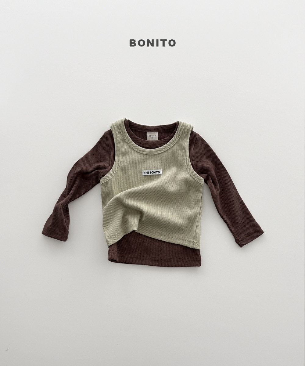 Bonito 羅紋疊層背心 / 3色