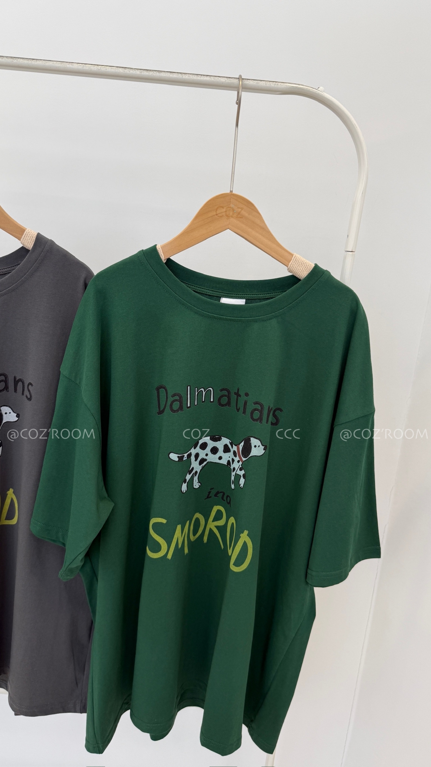 男女共穿！Q版大麥町涼感棉大大件Tee (3色) _5581