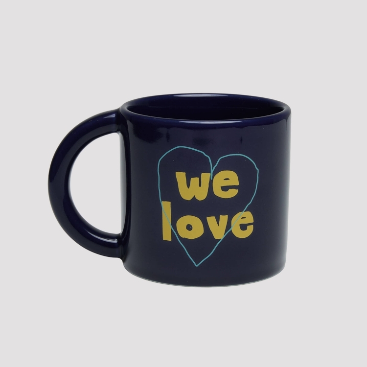 MUG CUP HEART WE LOVE NAVY