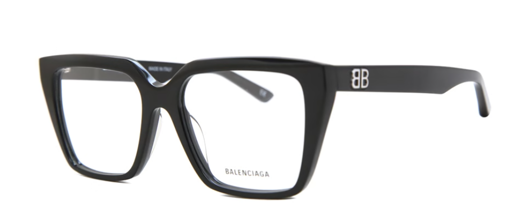 C23 Balenciaga BB0130O-001 純黑板材光學鏡框