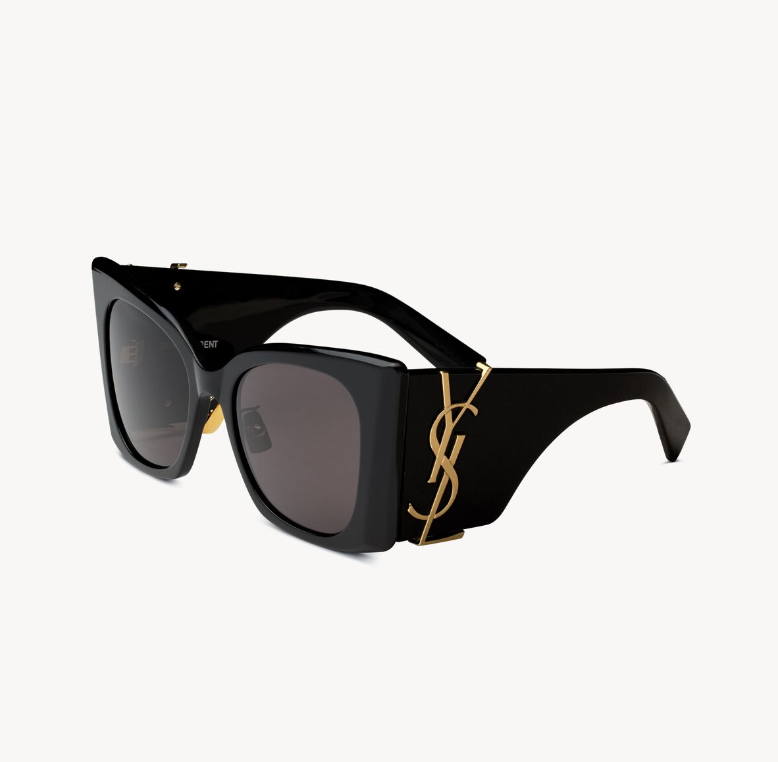 C25 SaintLaurent SL M119/FBLAZE-001 BLAZE 大碟形太陽眼鏡 - 黑色