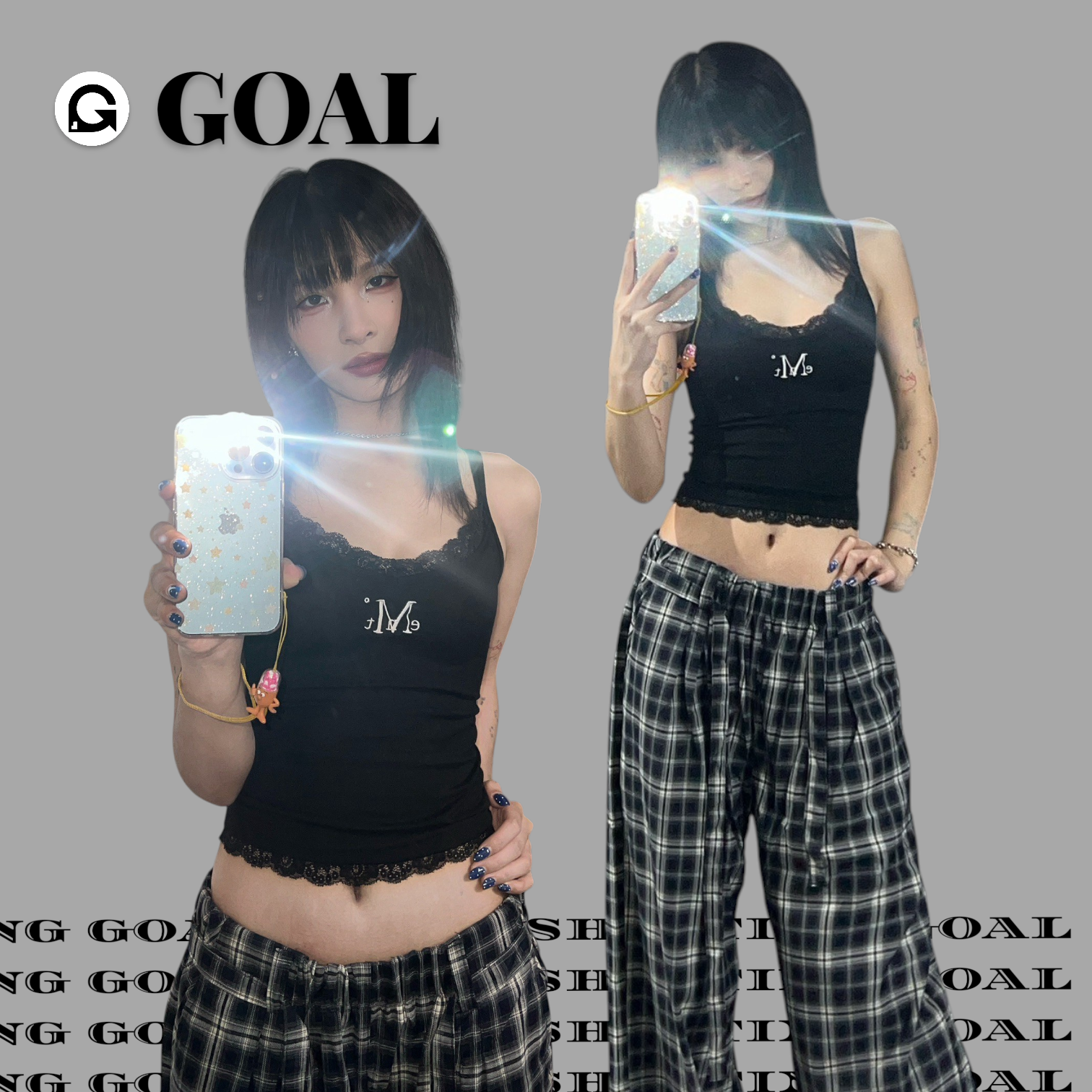 (GOAL) MUCENT 蕾絲V領 吊帶背心