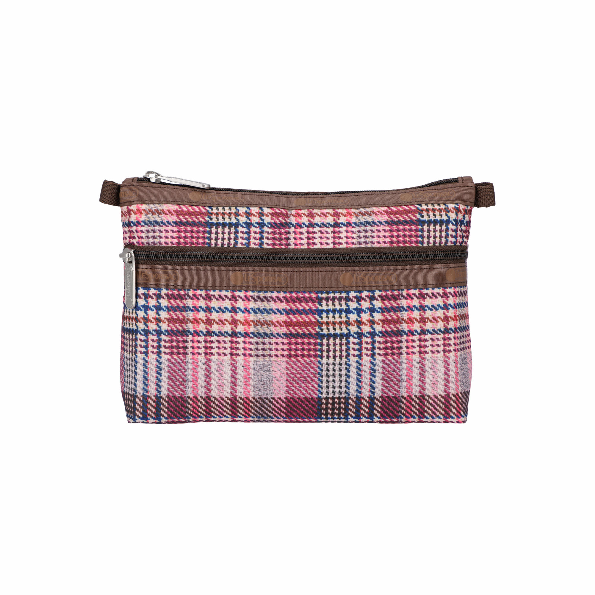 雙層化妝袋 (PINK ROSEWOOD PLAID)