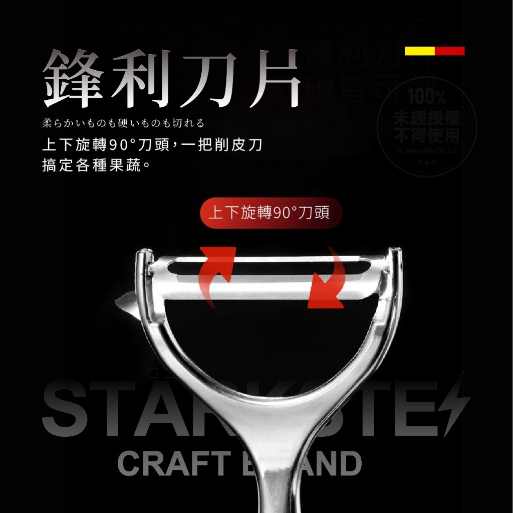 WSBB12422  STÄRKSTE® 德國工藝不銹鋼削皮刀二件組（9月下旬）