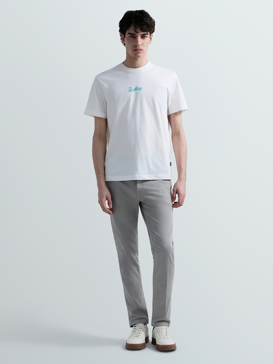 Logo印花白色純棉T-shirt