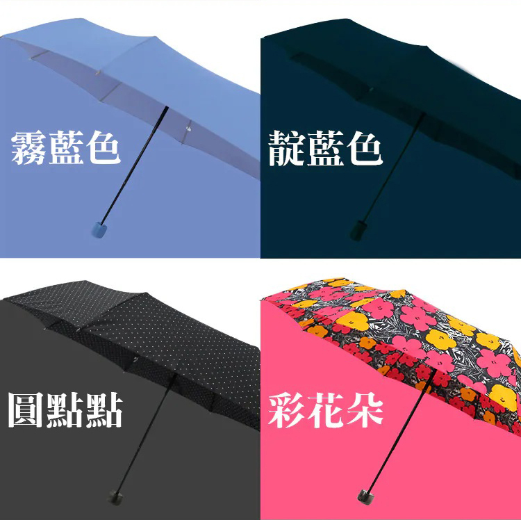 顏色展示:霧藍色、靛藍色、圓點點、彩花朵