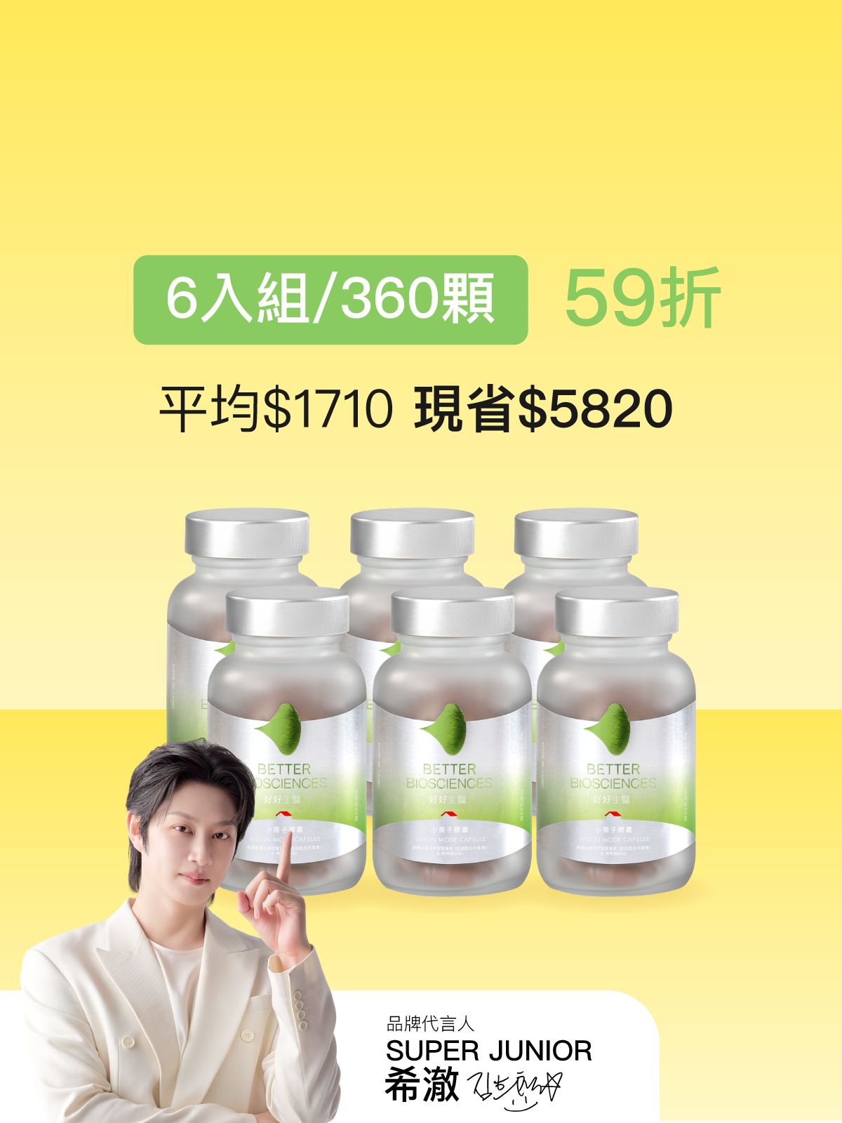 Vision Mode Capsule 50 mg OptiLut 6 Bottles