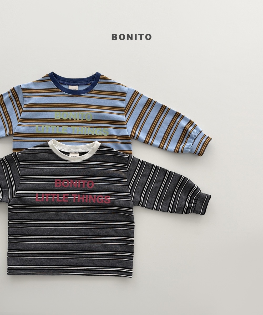 Bonito 條紋撞色 tee / 2色