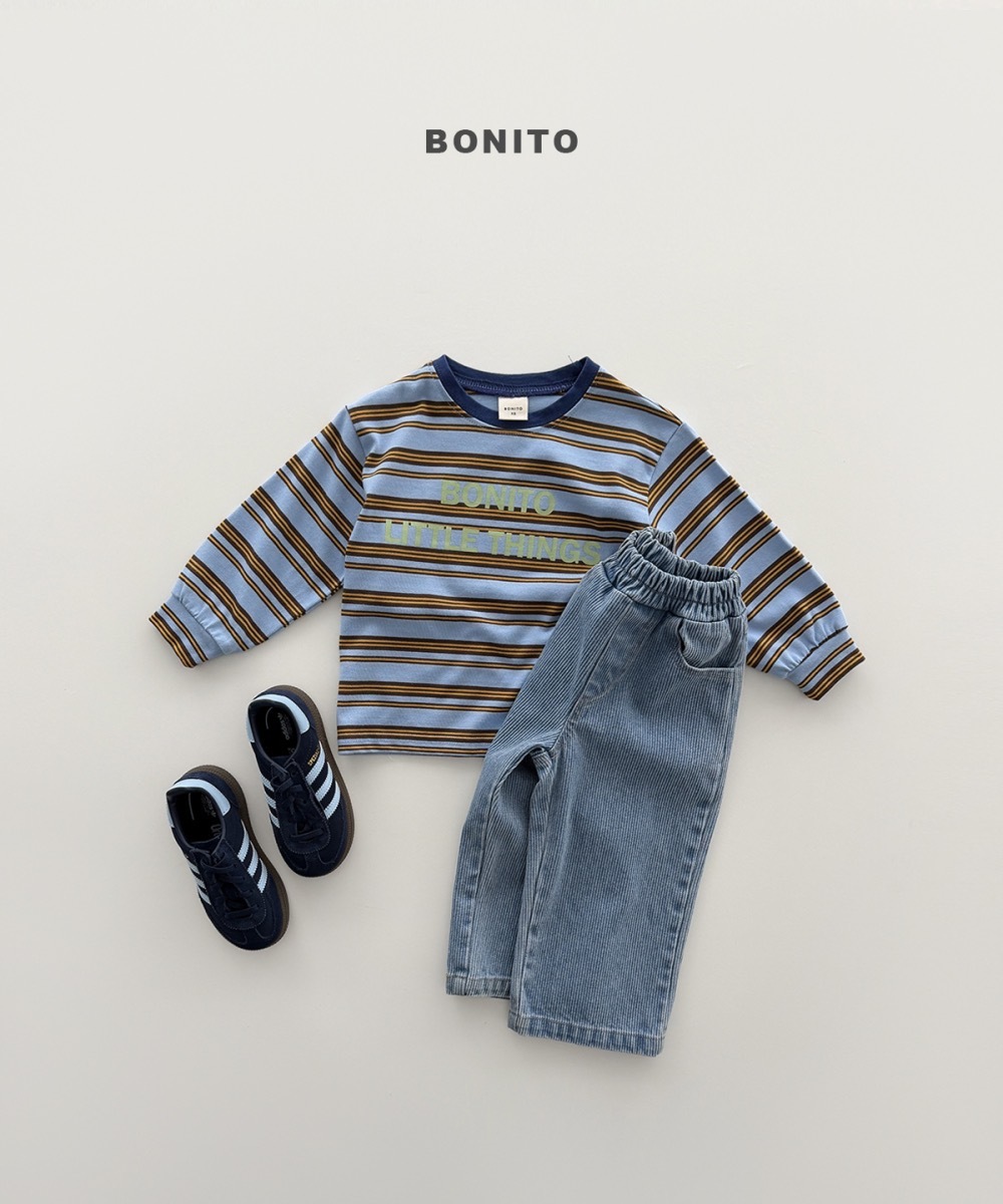 Bonito 條紋撞色 tee / 2色