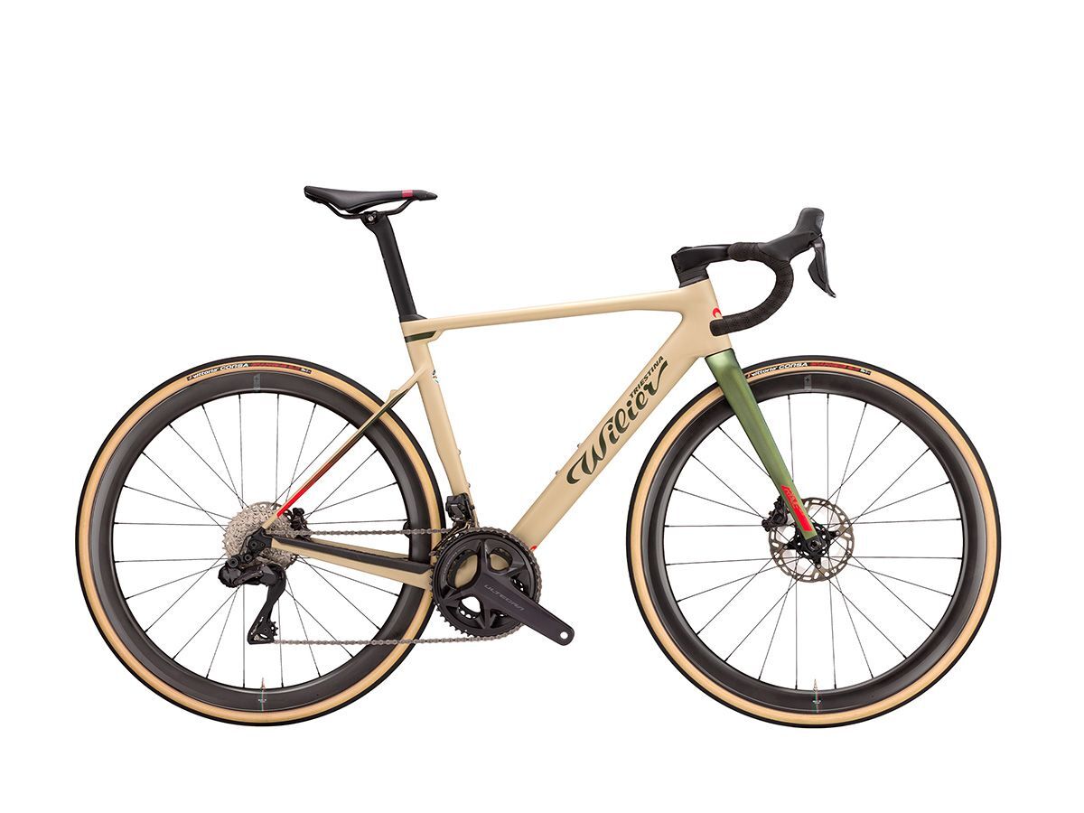 Wilier Triestina RAVE SLR 礫石車 SRAM FORCE XPLR ETAP AXS D1/  SLR36 碳纖維碟煞輪組 沙色/墨綠