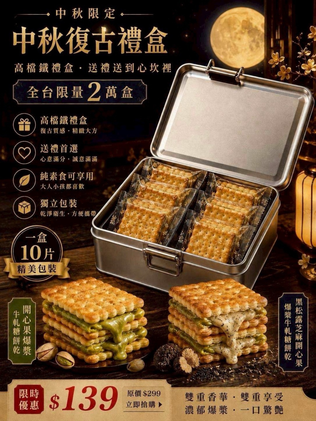 WSBB12424  中秋獻好禮限量復古鐵禮盒 （9月上旬）