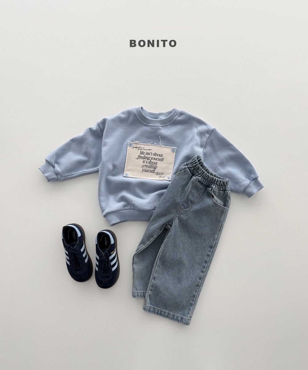 Bonito 布標鈕釦衛衣 / 3色