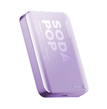 Momax 1-Power Pass 10000mAh 磁吸流動電源 (CCC 認證) 紫色