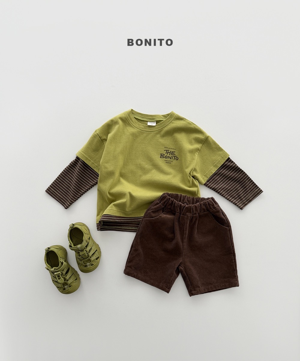 Bonito 杜拜巧克力拼袖 tee / 3色