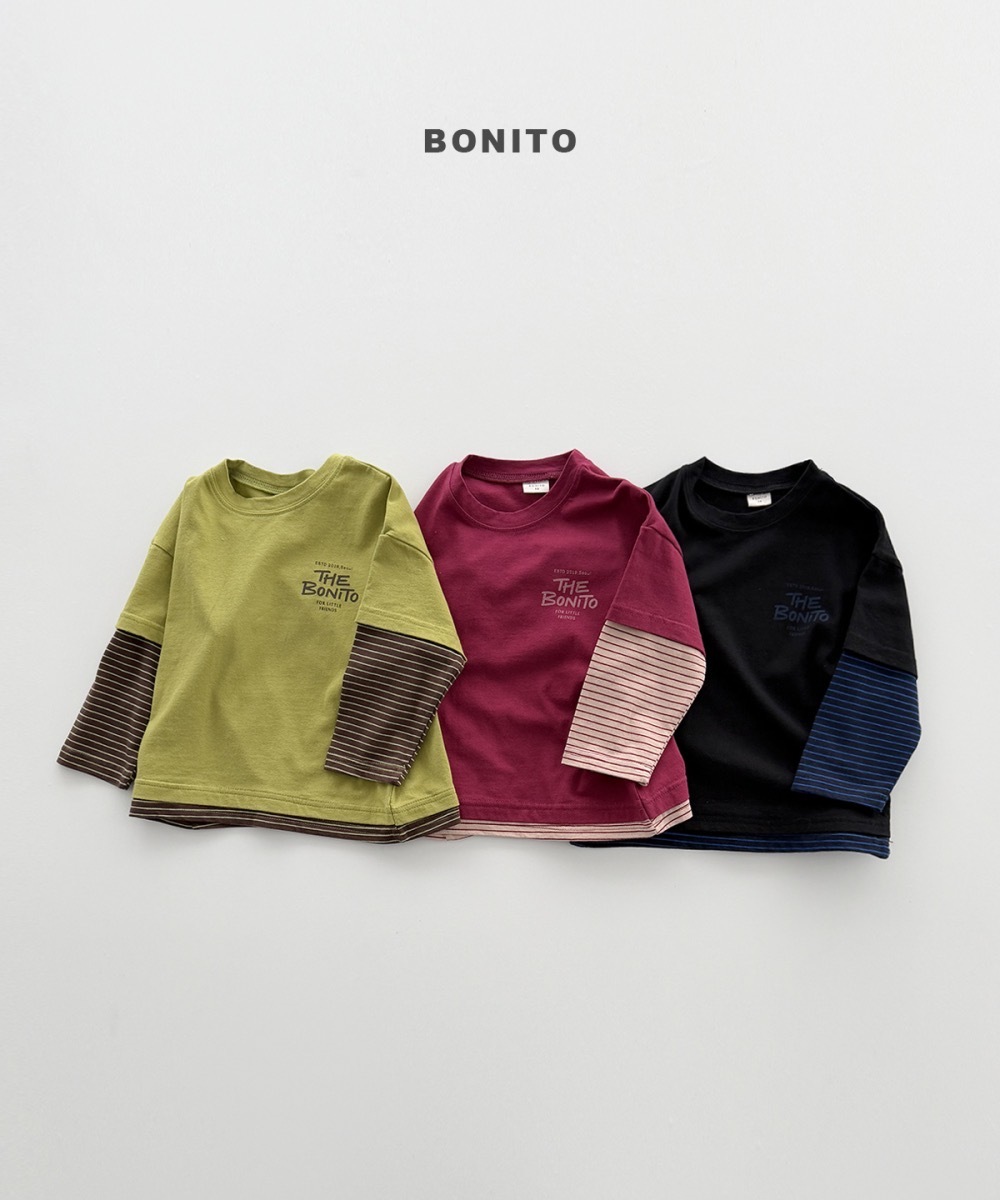 Bonito 杜拜巧克力拼袖 tee / 3色