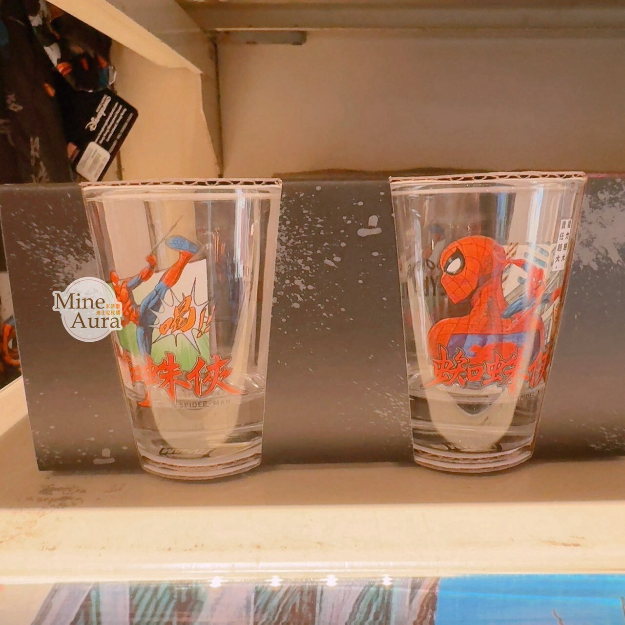 蜘蛛人 Spider-Man 圖案  迷你玻璃杯 水杯 套裝 漫威 Marvel -香港迪士尼樂園