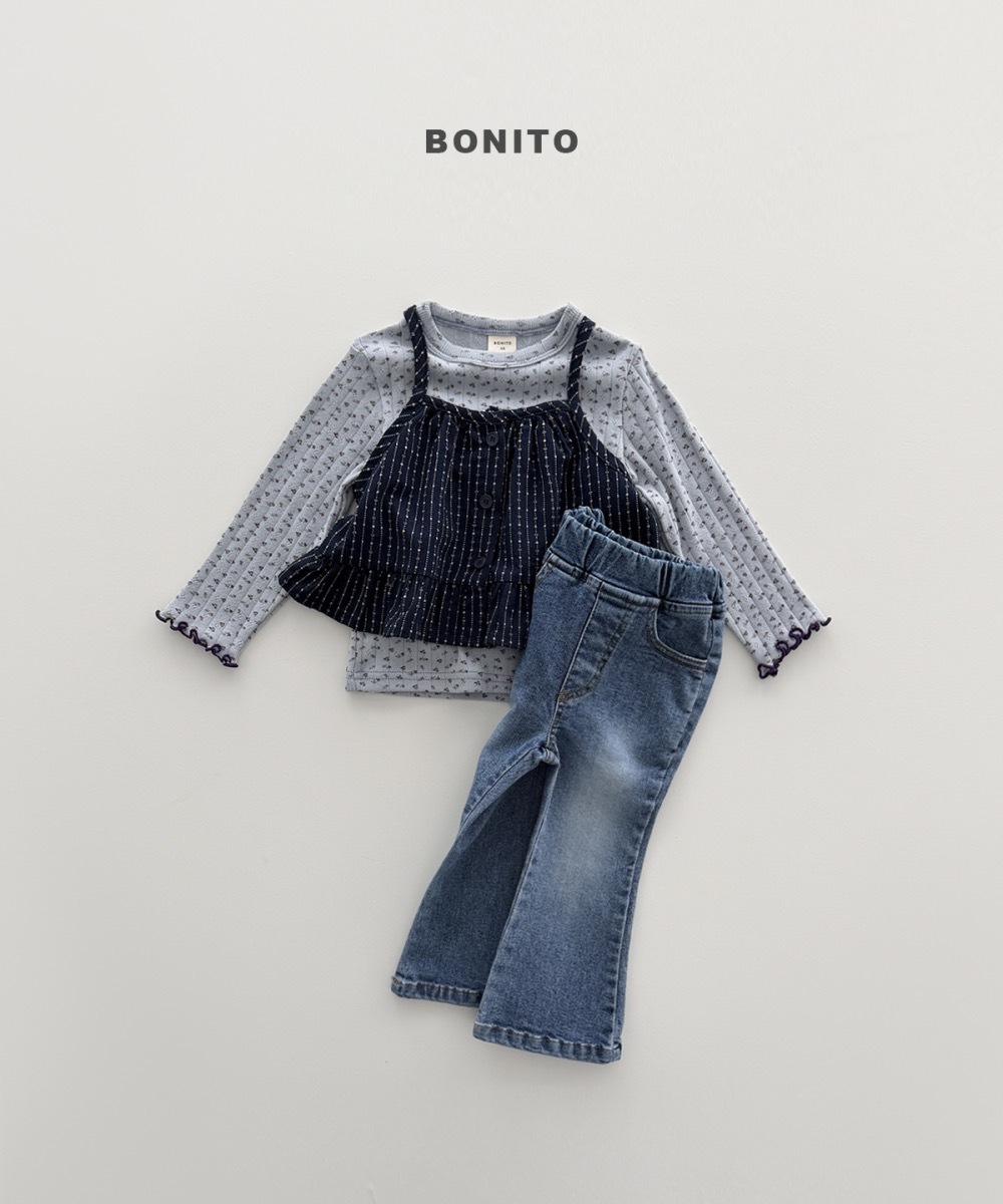 Bonito 刷色丹寧喇叭褲 / 2色