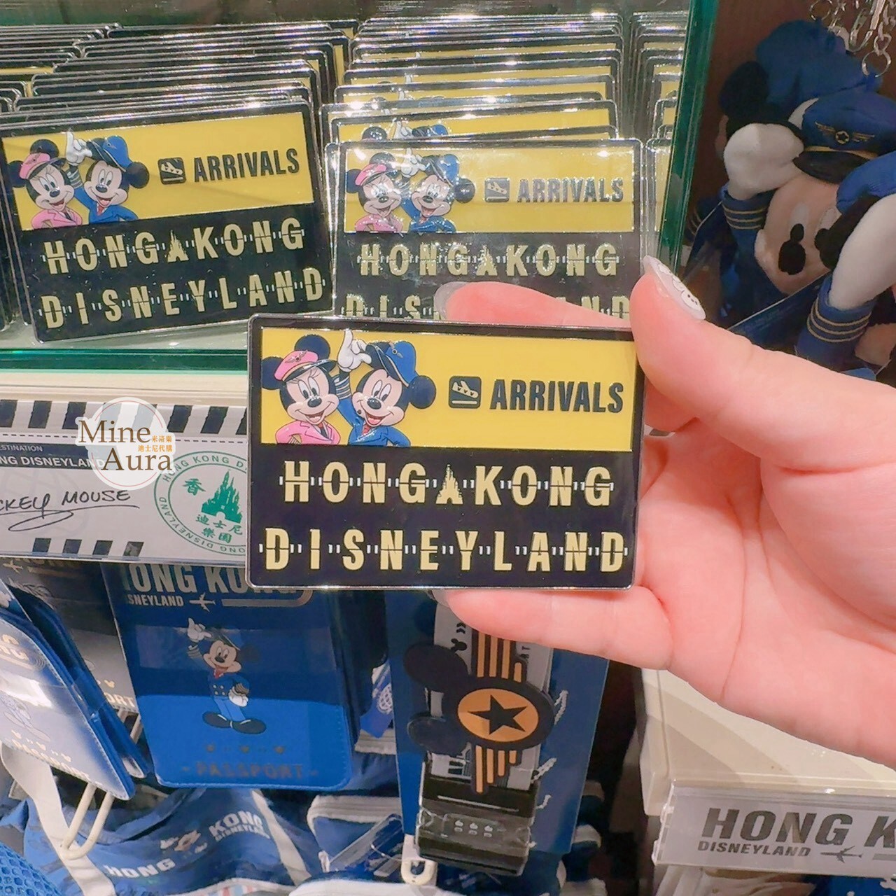 樂園限定 機場系列 米奇 Mickey 米妮 Minnie 機長圖案 造型 磁鐵 -香港迪士尼樂園