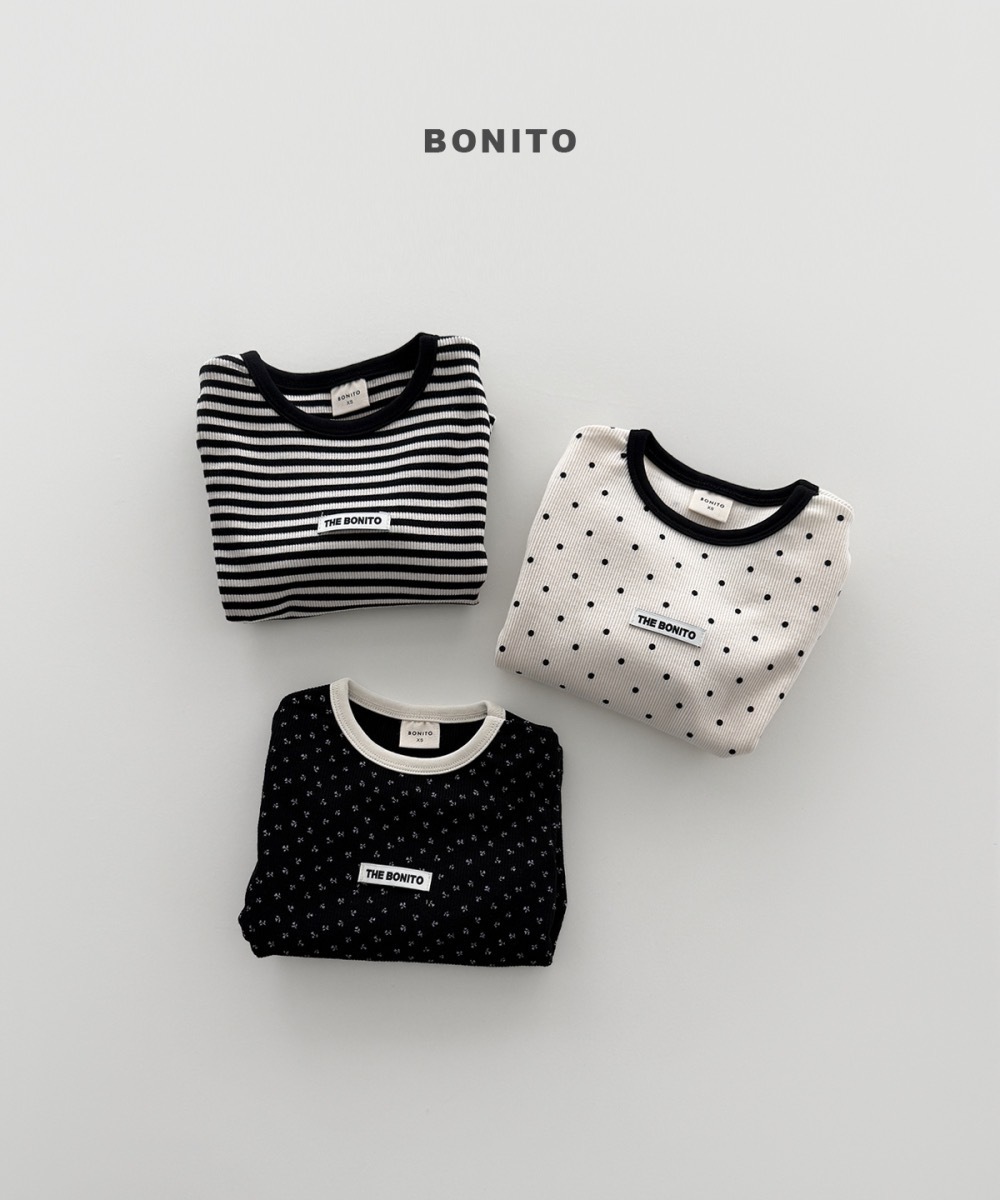 Bonito 波點條紋 tee / 3色