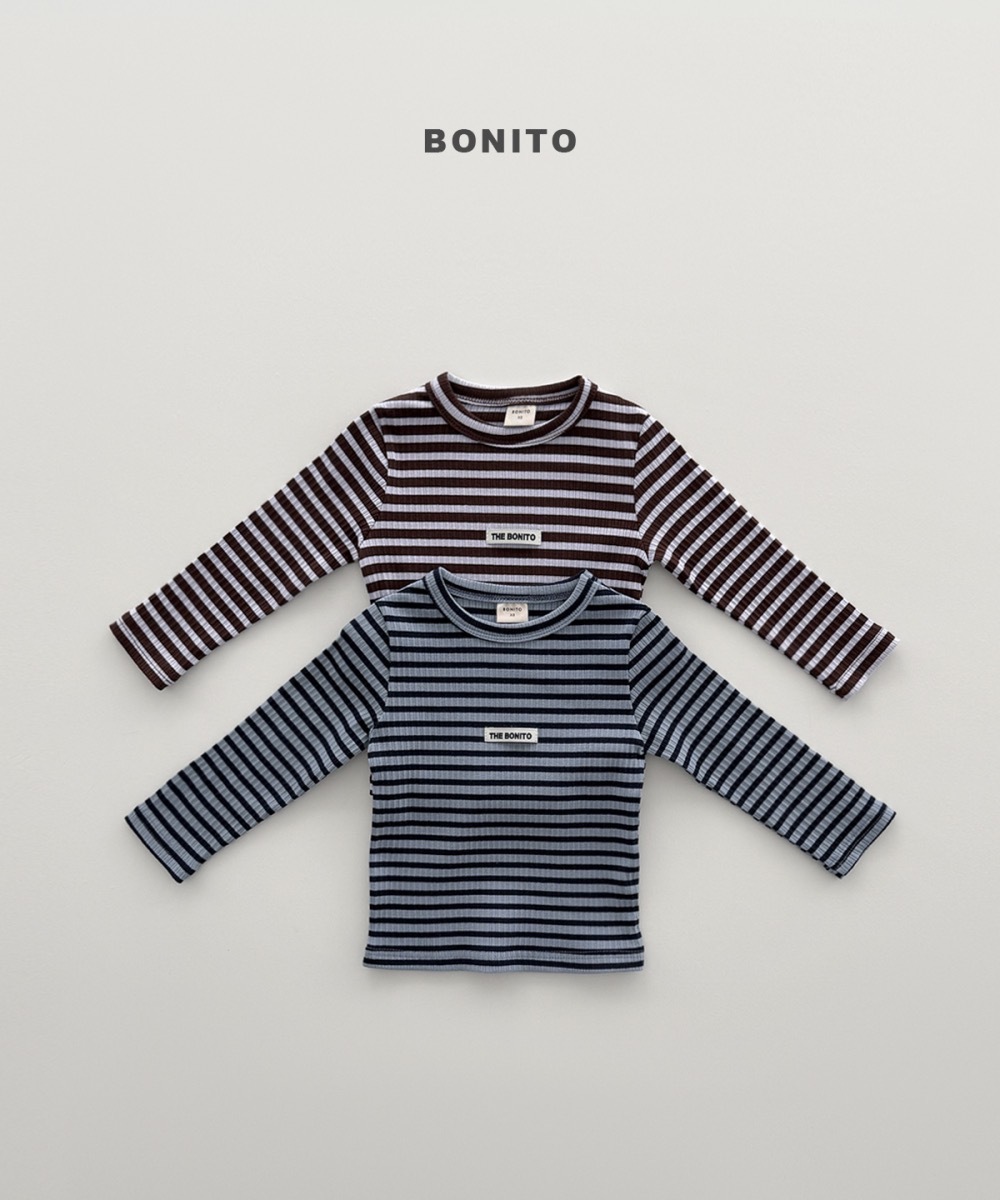 Bonito 羅紋條紋 tee / 2色