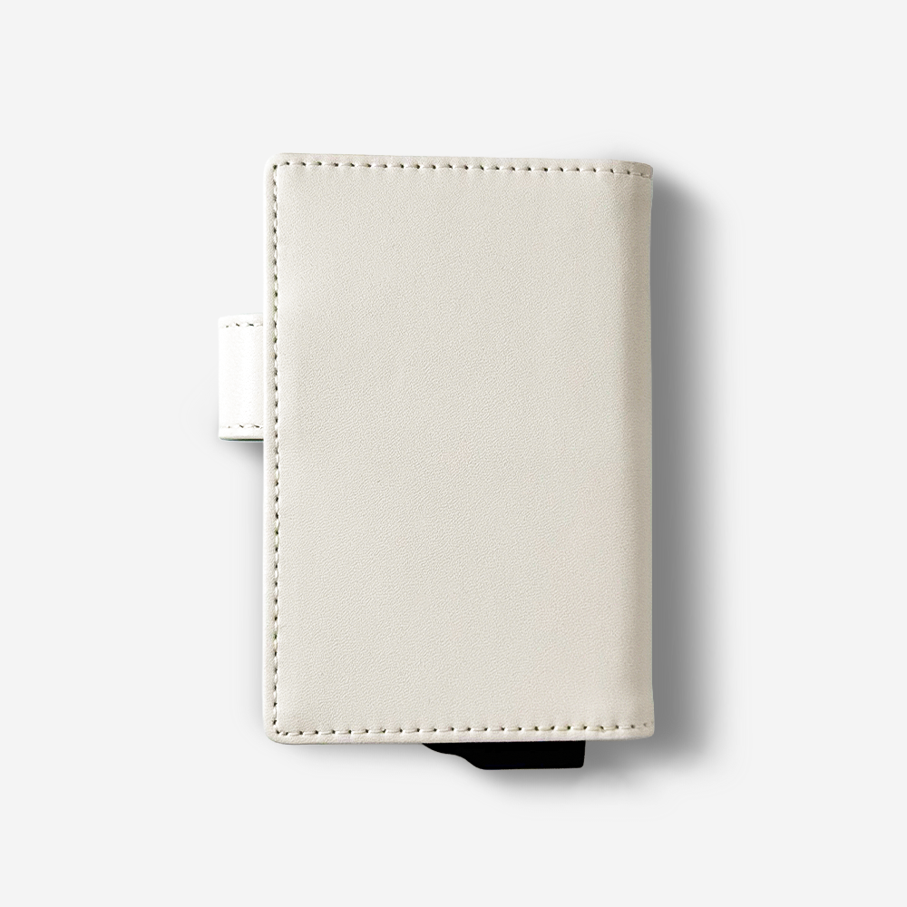 CARDHODA 刺繡扣式 RFID 防盜刷錢包 (雪桃)